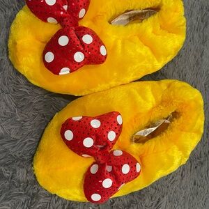 Disney Yellow and Red Polka Dot Bow Women's Shoes
